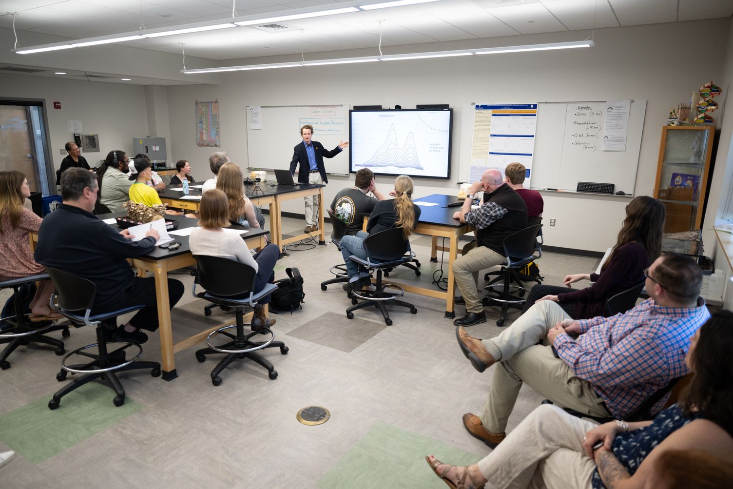 Landmark College students listening to presentation.